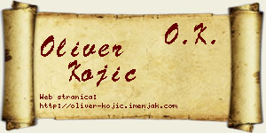 Oliver Kojić vizit kartica